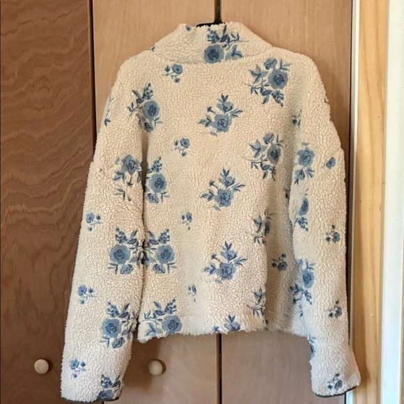 And Now This Women's Cream Sherpa Half Zip XL - Picture 6 of 6